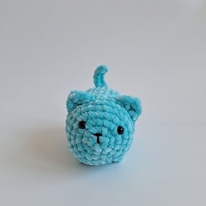 Gehaakte knuffel 'Turquoise kat'
