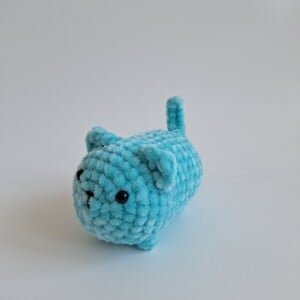 Gehaakte knuffel 'Blue cat'