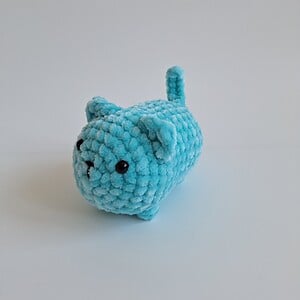 Gehaakte knuffel 'Turquoise kat'