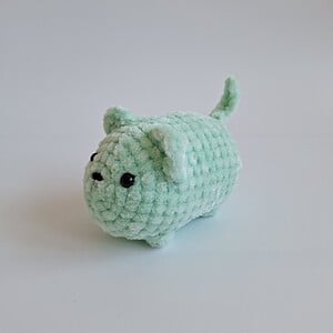 Gehaakte knuffel 'Groene kat'