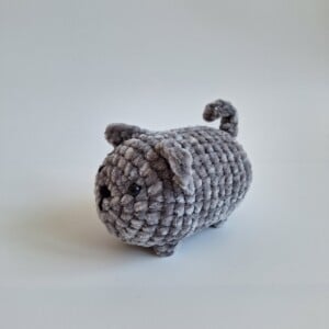 Gehaakte knuffel 'Grey cat'