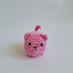 Gehaakte knuffel 'Pink cat'