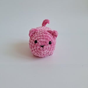 Gehaakte knuffel 'Roze kat'