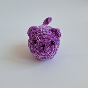 Gehaakte knuffel 'Paarse kat'