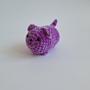 Gehaakte knuffel 'Paarse kat'