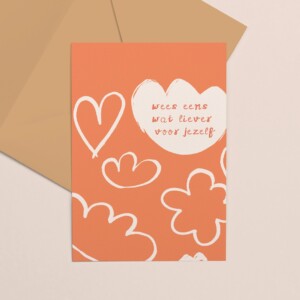 Gekleurde kaart Liever voor jezelf