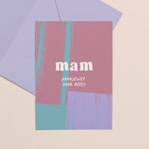 Gekleurde kaart Mam