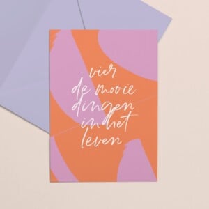 Gekleurde kaart Mooie dingen