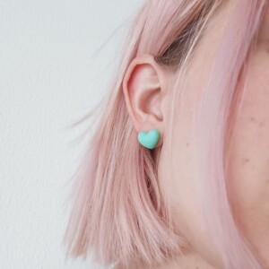 Groene harten oorbellen