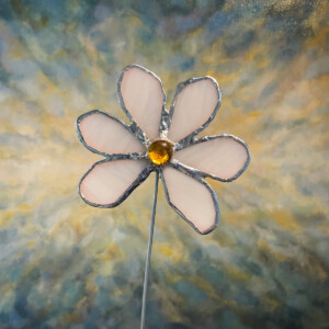 Handgemaakte glas-in-lood margriet