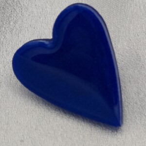 Handgemaakte oorstekers 'hart groot' - blauw