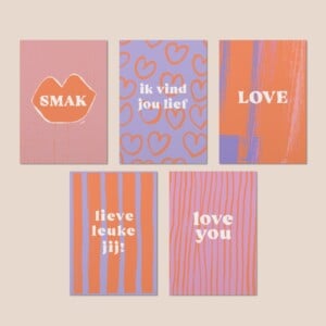 Kaartenset liefde | 5 kaarten