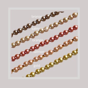 Ketting met glasparels en schakels
