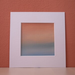 Klein schilderij oranje horizon