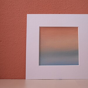 Klein schilderij oranje horizon