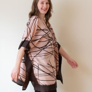 Organische Zijden Kimono Lattice