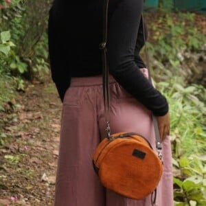 Ronde Crossbody Tas Minx Oranje