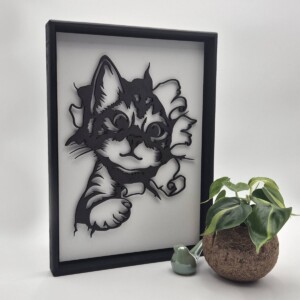 Schilderij kat groot