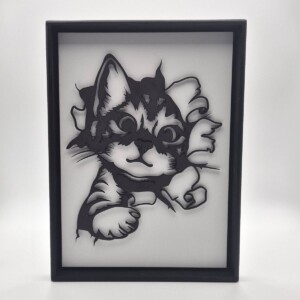 Schilderij kat groot