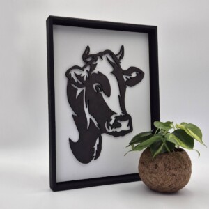 Schilderij koe groot