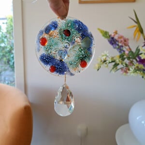 Suncatcher van gerecycled glas