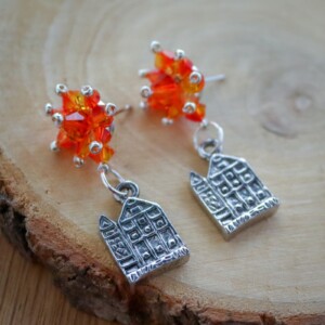 Swarovski Oorstekers en Grachtenpandjes Bedel oorbellen, vier Nederland in stijl!