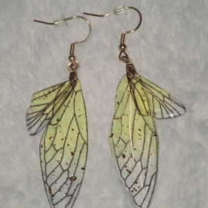 Transparante gele Resin gele vlinder vleugels oorbellen