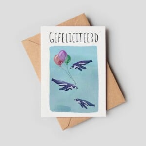 Verjaardagskaartje Pinguïns - A6 formaat, inclusief envelop