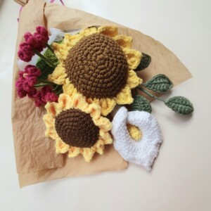 gehaakte bloemen boeket