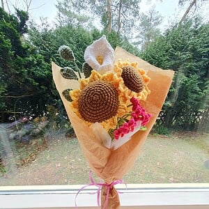 gehaakte bloemen boeket
