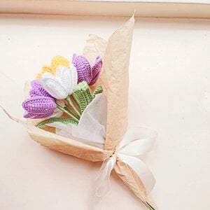 gehaakte tulpen boeket