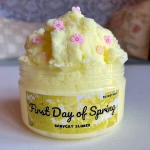 Slijmspeelgoed "First Day of Spring", zachte, pluizige wolkenslijm voor kinderen en volwassenen, cadeau voor sensorische stimulatie