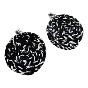 Swirl Oorbellen zwart/wit