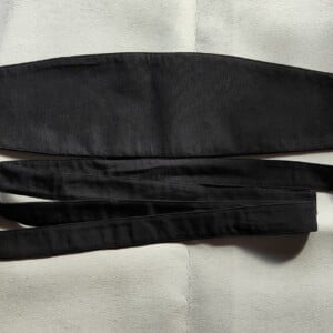 zwarte textile riem, brede zwarte taille korset