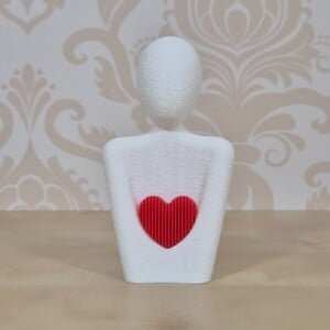 3D-geprint moederbeeld met hart – Abstract sculptuur als Moederdagcadeau | Minimalistisch interieurbeeld | Cadeau voor mama | Woondecoratie