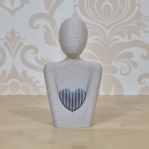 3D-geprint moederbeeld met hart – Abstract sculptuur als Moederdagcadeau | Minimalistisch interieurbeeld | Cadeau voor mama | Woondecoratie