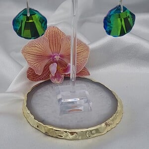 925 zilveren oorbellen met XL kristallen schelphanger