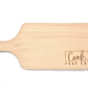 Borrelplank 'Cook Pray Eat'