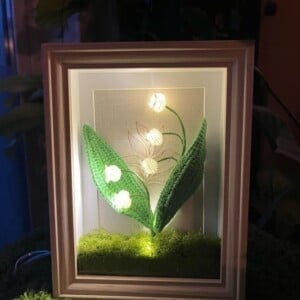 Crochet Lily of the Valley Lamp