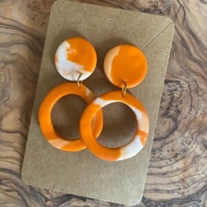 Oorbellen | Duo (rond) oranje