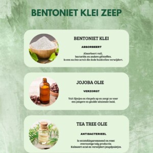 Eerlijke Ambachtelijke Bentoniet Klei Zeep met Tea Tree