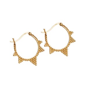 Gold Plated Indian Star Hoop