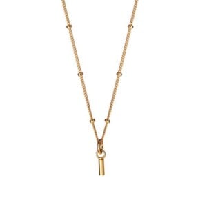 Gold Plated Necklace With Rod
