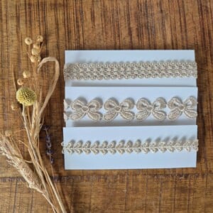 Haarbandje doorlopend met licht gouden glitter