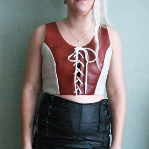 Handgemaakte corset top met veters