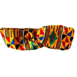 Ikara kente haarband met design van Afrikaanse katoenen stof