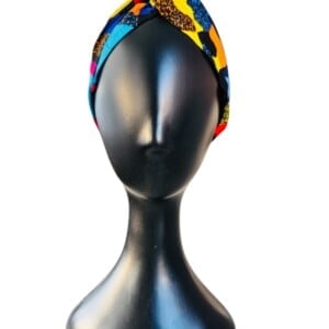 Ikara haarband met multi design van Afrikaanse authentieke katoenen stof