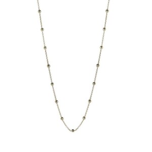 Long Silver Necklace With Balls