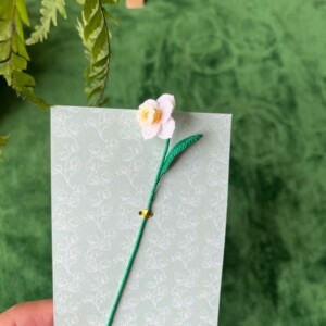 Micro Gehaakte narcissen Boekenleggers