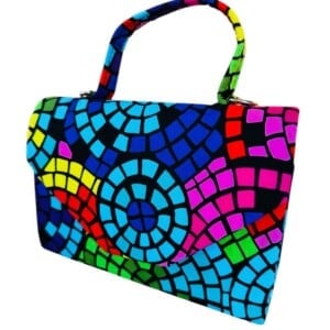 Mino handgemaakte tas met Mosaic print